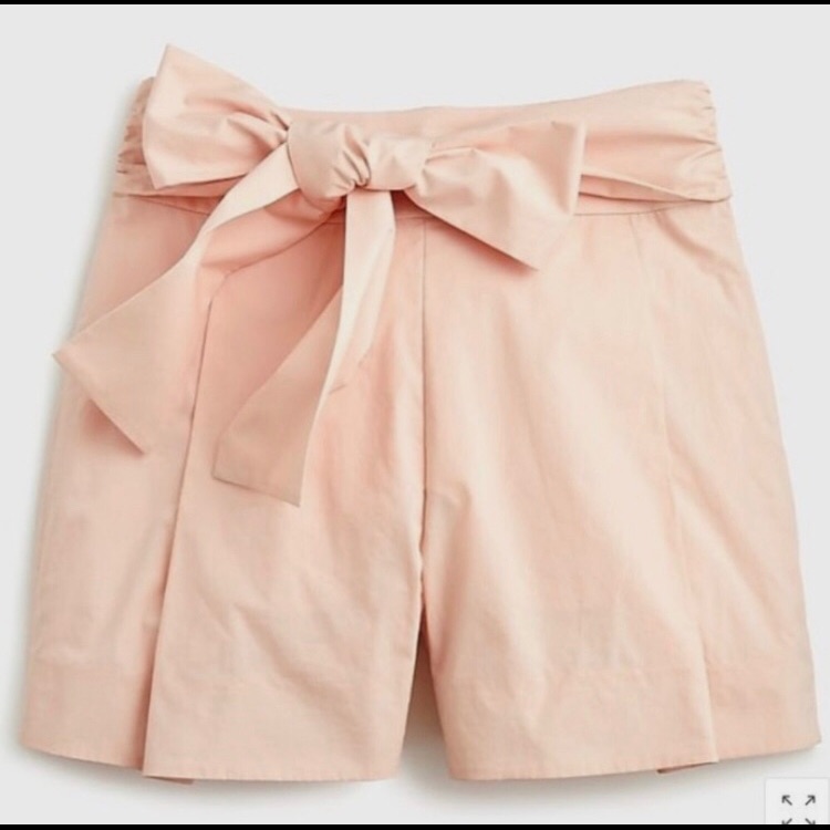 New J. Crew High-Waisted Cotton Tie-Front Shorts